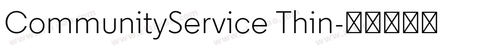 CommunityService Thin字体转换